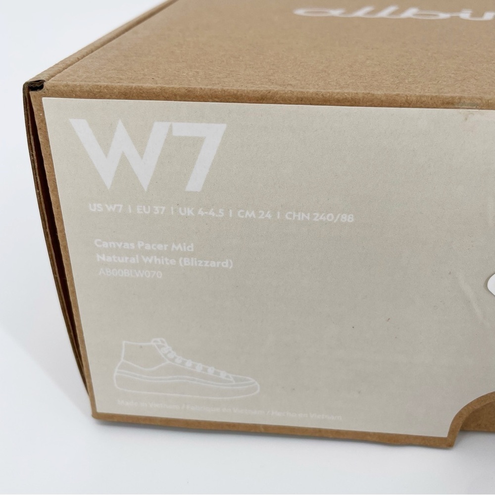 Allbirds Womens Canvas Pacer Mid Natural White Blizzard NWT Sneakers Shoes - Picture 9 of 9